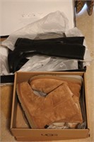 PAIR OF UGG BOOTS SIZE 7 AND A SCHOOLS PAIR OF