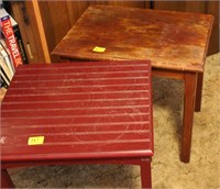 2- WOOD END TABLES