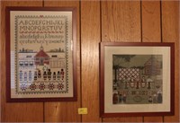 HAND STITCHED FRAMED ART 2 PCS (THE GATHERING)