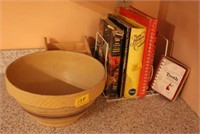 CROCK BOWL AND COOK BOOKS