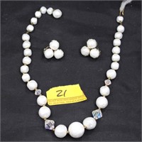 PEARL NECKLACE, EARRINGS, 2 BRACELETS, NECKLACE