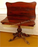 EARLY VICTORIAN ENGLISH ROSEWOOD GAMES TABLE