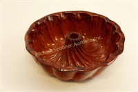 19TH CENTURY RED WARE HARD PASTE JELLY MOLD