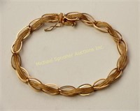 10K GOLD CHAIN AND WEAVE BRACELET