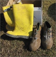Bata rubber boots and Northerner rubber
