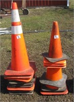 (18) Various size safety cones from 19' to 36".