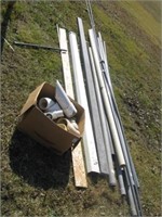 Various group of PVC and plastic conduit in