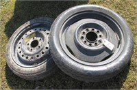Pair of Uniroyal Hideaway spare tires. Size