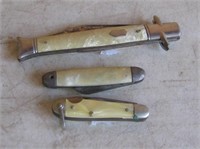 (3) Vintage pocket knives.