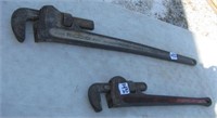 (2) Ridgid pipe wrenches including The Ridgid 24"