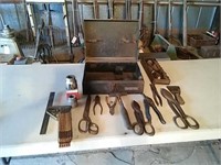 Vintage Craftsman toolbox and assorted tools
