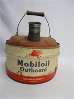 Mobil Oil Outboard Can