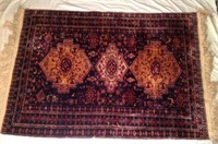 Vintage Silk Persian Rug
