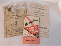 Case Tractor  and Massy Harris Op manuals