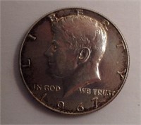 1961 Silver Kennedy Half Dollar - No Mintmark
