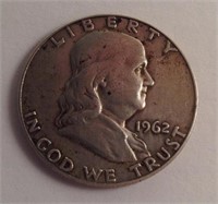 1962 Silver Half Dollar - D mintmark