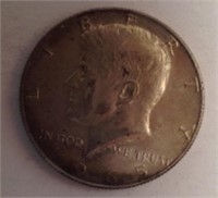 1965 Silver Kennedy Half Dollar - No Mintmark