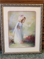 "Birkenstock" Little Girl Angel & Dove Print