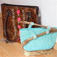New-"Country Road" Leather & Rhinestone Purse &.