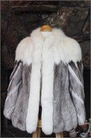 "Saga Fox" Ladies Genuine Blue Fox Fur Coat