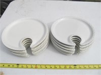 12pc Set Heavy Stoneware Cocktail Plates