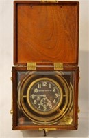 Waltham Watch Co. ship's clock Cased