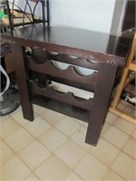 Solid Wood Wine Rack Table