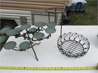 3pc Wrought Iron - Candle / Plant Stand / Basket