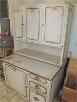 Vintage All Metal Kitchen Hutch-"Hoosier" Cabinet