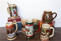 Collection of Budweiser Steins