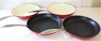 (4) 11" Cooks Essentials Frying Pans
