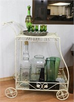 Country Beverage Cart w/Removable Tray