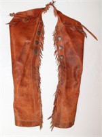 Cowgirl Leather Chaps w/Heart Conchos