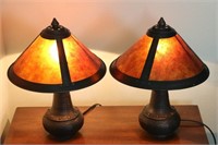 Pair of Bronze Accent Lamps
