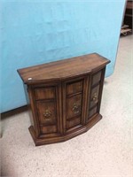Wood Hall table with storage
