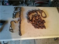 Assorted chain hooks, clevis and more