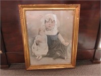 Very Old Photo of Girl and Doll