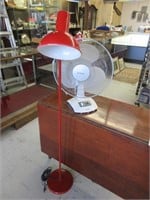 Floor Lamp and Pedestal Fan
