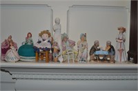 ASSORTMENT OF PORCELAIN FIGURINES AND DOLLS