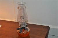 PRESSED GLASS KEROSENE LAMP