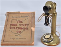BRASS CANDLESTICK TELEPHONE PAT 1910, & MORE