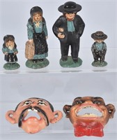 HUBLEY CAST IRON AMISH FAMILY PAPERWEIGHTS & MORE