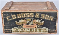 C.D. BOSS & SON, WOOD  BISQUIT CRATE