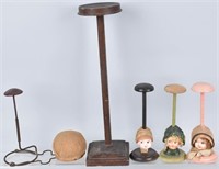VANITY HAT STANDS, DOLL HEAD and MORE