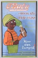 O'BABY DAIRY DRINK, HAND PAINTED CONCEPT ART SIGN