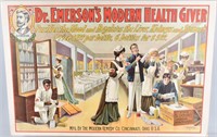 DR. EMERSON'S MEDICINE COLOR ADVERTISING POSTER