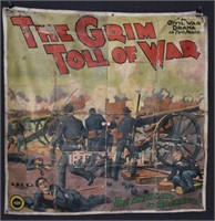 1913 THE GRIM TOLL of WAR COLOR POSTER, CIVIL WAR