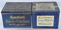 2-EARLY BISCUIT ADVERTISING TINS