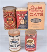 VINTAGE OAT MEAL ADVERTISING CONTAINERS & MORE