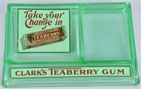 CLARKS TEABERRY GUM ADVERTISING CHANGE TRAY